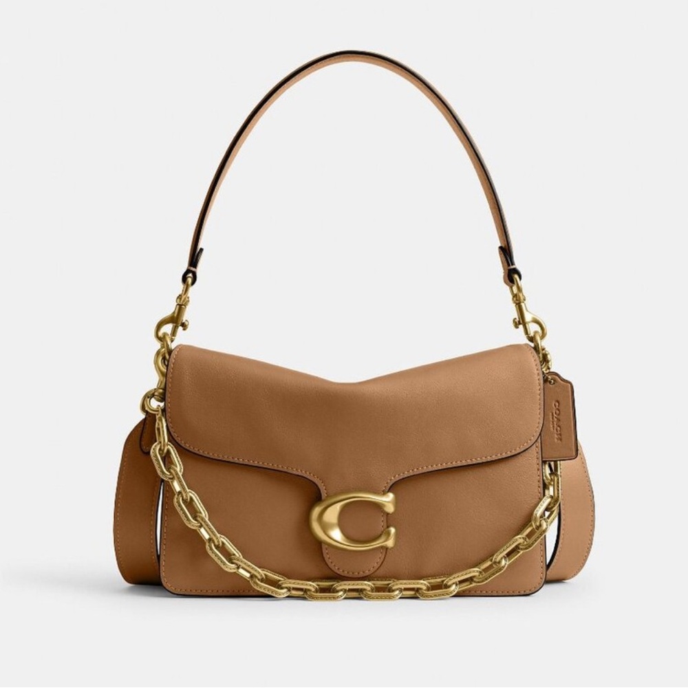 Coach Chain Tabby Shoulder Bag Brass/Honey Brown